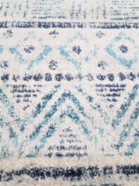 NOWOCZESNT ETNICZNY DYWAN PASTELOWY chodnik biegacz bieżnik niebieski granatowy szary BASHIAN MAYFAIR 77x244 cm - obrazek 9