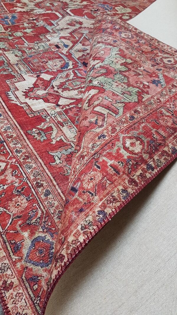 ORIENTALNY PERSKI DYWAN PODŁOGOWY tkany na płasko czerwony kolorowy NOURISTAN LETA ORIENTROT 120x160 cm - obrazek 9