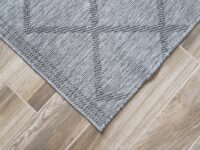 DWUSTRONNY DYWAN SZNURKOWY wewnętrzny zewnętrzny wzór KARO ROMBY DIAMENTY szary antracytowy BOUGARI CORSICA 160x230 cm - obrazek 8