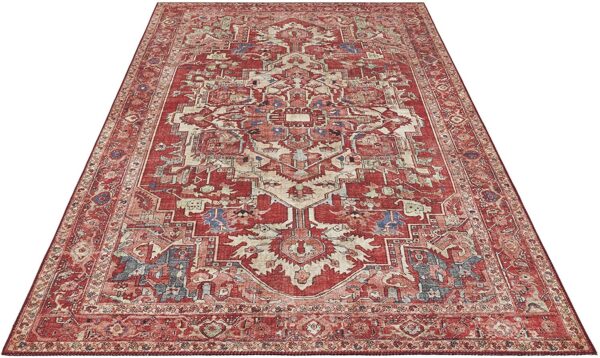 ORIENTALNY PERSKI DYWAN PODŁOGOWY tkany na płasko czerwony kolorowy NOURISTAN LETA ORIENTROT 120x160 cm - obrazek 5