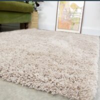 PUSZYSTY NOWOCZESNY DYWANIK SHAGGY Z DŁUGIM WŁOSIEM beżowy KUKKON RUGS ASPEN 80x150 cm - obrazek 4