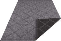 DWUSTRONNY DYWAN SZNURKOWY wewnętrzny zewnętrzny wzór KARO ROMBY DIAMENTY szary antracytowy BOUGARI CORSICA 160x230 cm - obrazek 3