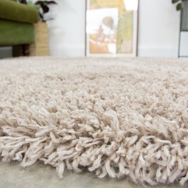 PUSZYSTY NOWOCZESNY DYWANIK SHAGGY Z DŁUGIM WŁOSIEM beżowy KUKKON RUGS ASPEN 80x150 cm - obrazek 6