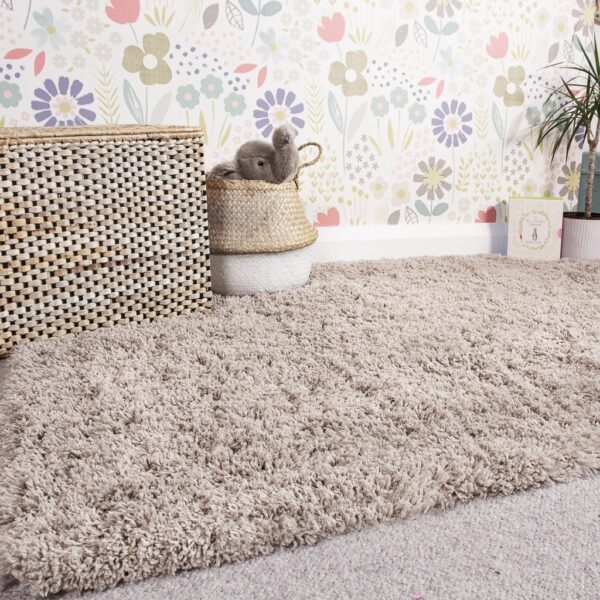 PUSZYSTY NOWOCZESNY DYWANIK SHAGGY Z DŁUGIM WŁOSIEM beżowy KUKKON RUGS ASPEN 80x150 cm - obrazek 8