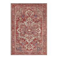 ORIENTALNY PERSKI DYWAN PODŁOGOWY tkany na płasko czerwony kolorowy NOURISTAN LETA ORIENTROT 120x160 cm