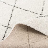 BERBERYJSKI GRUBY PUSZYSTY DYWAN SHAGGY DO SALONU SYPIALNI biały w szare romby BALTA RUGS SHERPA 200x290 cm - obrazek 10