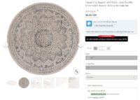 ELEGANCKI NOWOCZESNY BAROKOWY OKRĄGŁY DYWAN POKOJOWY o strukturze mandali kremowy szary CARPET CITY ART 120x120 cm - obrazek 12