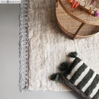 PUSZYSTY DYWAN CHODNIK Z FRĘDZLAMI berberyjski kremowy melanż boho skandi CARPET CITY PULPY SHAGGY 80x250 cm - obrazek 9
