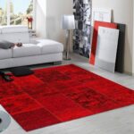 ORIENTALNY PATCHWORKOWY SZENILOWY DYWAN CHODNIK akrylowy bawełniany OCI ALANIS ALLOVER 80x250 cm