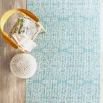 NOWOCZESNY DYWAN DO SALONU VINTAGE ORIENTALNY perski alpejski niebieski kremowy SAFAVIEH VALENCIA 160x230 cm