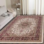 KLASYCZNY TRADYCYJNY TURECKI DYWAN DO SALONU czerwony kremowy kwiatowy wzór MILANO RUGS ROME 200x290 cm