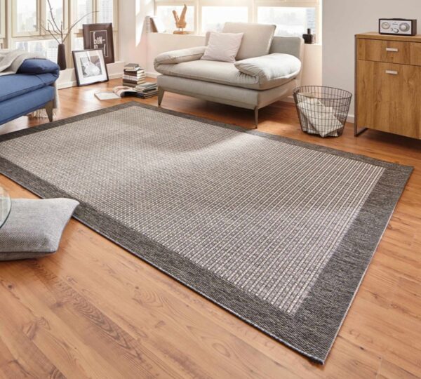 NOWOCZESNY UNIWERSALNY DYWAN SZNURKOWY PŁASKO TKANY szary antracytowy HANSE HOME SIMPLE 160x230 cm - obrazek 8