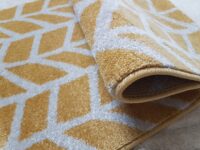 NOWOCZESNY GEOMETRYCZNY PRZYTULNY DYWANIK pokojowy żółty biały jodełka PACO HOME PATTERN 60x100 cm - obrazek 8