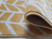 NOWOCZESNY GEOMETRYCZNY PRZYTULNY DYWANIK pokojowy żółty biały jodełka PACO HOME PATTERN 60x100 cm - obrazek 9