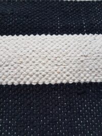 RĘCZNIE TKANY NATURALNY DYWAN BAWEŁNIANY biały czarny czerwony w paski JUTE & CO ISCHIA 60x140 cm - obrazek 6