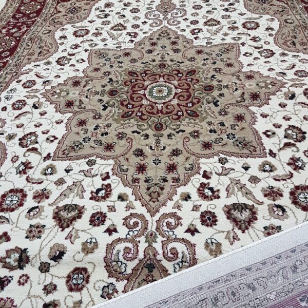 KLASYCZNY TRADYCYJNY TURECKI DYWAN DO SALONU czerwony kremowy kwiatowy wzór MILANO RUGS ROME 200x290 cm - obrazek 4