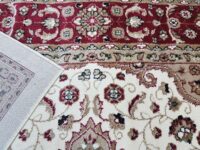 KLASYCZNY TRADYCYJNY TURECKI DYWAN DO SALONU czerwony kremowy kwiatowy wzór MILANO RUGS ROME 200x290 cm - obrazek 3