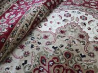 KLASYCZNY TRADYCYJNY TURECKI DYWAN DO SALONU czerwony kremowy kwiatowy wzór MILANO RUGS ROME 200x290 cm - obrazek 6