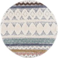 PUSZYSTY PRZYTULNY OKRĄGŁY PASTELOWY DYWANIK DZIECIĘCY kolorowy z podwójnym włosiem CARPET CITY FOCUS 120x120 cm - obrazek 5