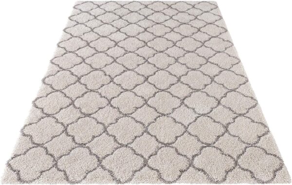 SKANDYNAWSKI PUSZYSTY DYWAN Z DŁUGIM WŁOSIEM marokańska koniczyna szary MINT RUGS GRACE LUNA 120x170 cm - obrazek 4