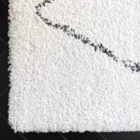 BERBERYJSKI GRUBY PUSZYSTY DYWAN SHAGGY DO SALONU SYPIALNI biały w szare romby BALTA RUGS SHERPA 200x290 cm - obrazek 6