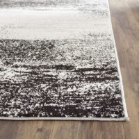 NOWOCZESNY MONOCHORMATYCZNY DYWAN PODŁOGOWY biały czarny szary SAFAVIEH ADIRONDACK 160x230 cm - obrazek 4