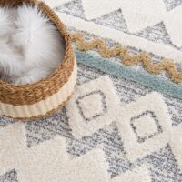 PUSZYSTY PRZYTULNY OKRĄGŁY PASTELOWY DYWANIK DZIECIĘCY kolorowy z podwójnym włosiem CARPET CITY FOCUS 120x120 cm - obrazek 4