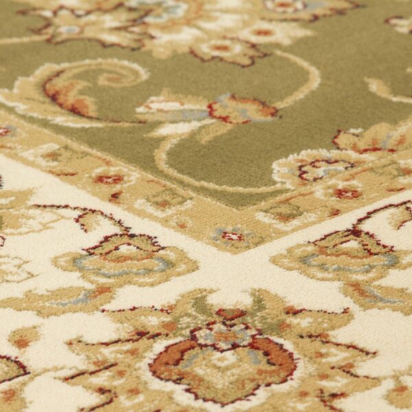 PIĘKNY KLASYCZNY PERSKI TRADYCYJNY DUŻY DYWAN DO SALONU zielony kremowy kwiatowy wzór ORIENTAL WEAVERS KENDRA 240x340 cm - obrazek 6