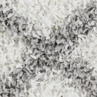 PUSZYSTY DUŻY NOWOCZESNY BERBERYJSKI DYWAN DO SALONU biały w szare romby diamenty nuLOOM EASY SHAG 280x370 cm - obrazek 5