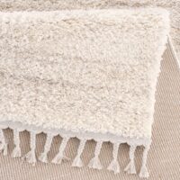 PUSZYSTY DYWAN CHODNIK Z FRĘDZLAMI berberyjski kremowy melanż boho skandi CARPET CITY PULPY SHAGGY 80x250 cm - obrazek 2