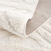 ETNICZNY PUSZYSTY DYWAN CHODNIK W STYLU SKANDI BOHO kremowy biały CARPET CITY FOCUS 80x300 cm - obrazek 5