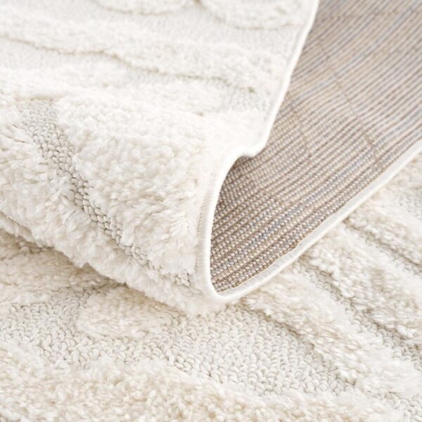 ETNICZNY PUSZYSTY DYWAN CHODNIK W STYLU SKANDI BOHO kremowy biały CARPET CITY FOCUS 80x300 cm - obrazek 5