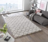 SKANDYNAWSKI PUSZYSTY DYWAN Z DŁUGIM WŁOSIEM marokańska koniczyna szary MINT RUGS GRACE LUNA 120x170 cm