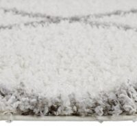 PUSZYSTY DUŻY NOWOCZESNY BERBERYJSKI DYWAN DO SALONU biały w szare romby diamenty nuLOOM EASY SHAG 280x370 cm - obrazek 6