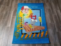 KOLOROWY WESOŁY AKRYLOWY DYWAN DZIECIĘCY dla chłopca niebieski z motywem złotej rączki DISNEY HANDY MANNY 100x150 cm - obrazek 6