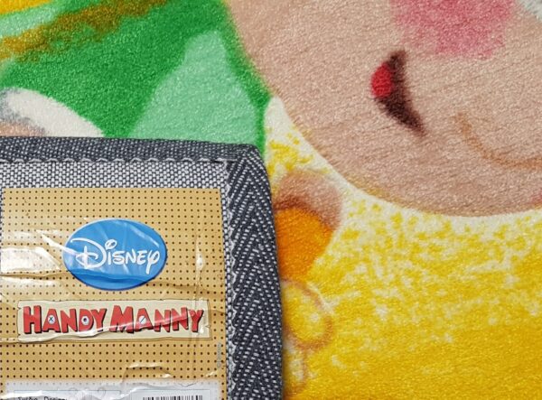 KOLOROWY WESOŁY AKRYLOWY DYWAN DZIECIĘCY dla chłopca niebieski z motywem złotej rączki DISNEY HANDY MANNY 100x150 cm - obrazek 5
