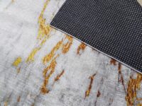 NOWOCZESNY DYWANIK POKOJOWY Z BAWEŁNY SZENILOWEJ złoty szary kremowy HOMEFESTO GOLD 100x200 cm - obrazek 6