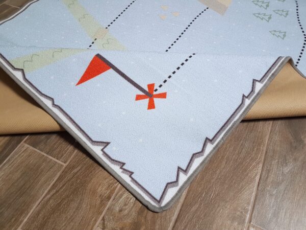 KOLOROWY ZABAWNY PASTELOWY dywan do pokoju dziecięcego niebieski MAPA SKARBÓW LIVONE TREASURE MAP 140x190 cm - obrazek 8