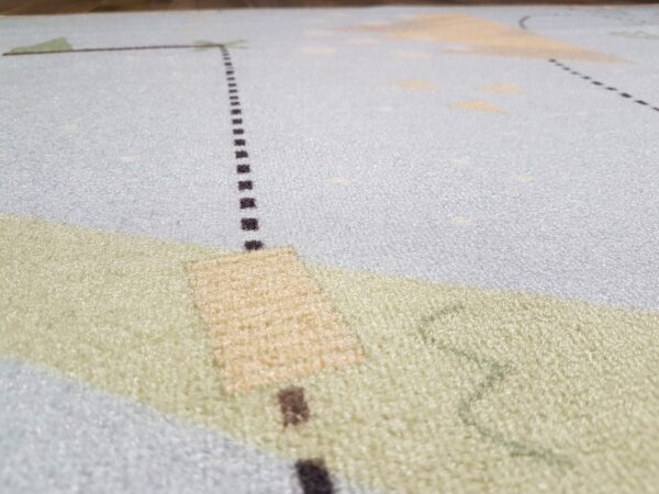 KOLOROWY ZABAWNY PASTELOWY dywan do pokoju dziecięcego niebieski MAPA SKARBÓW LIVONE TREASURE MAP 140x190 cm - obrazek 10