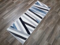 AKSAMITNY MIĘKKI ANTYPOŚLIZGOWY PLAMOODPORNY dywanik chodnik niebieski kremowy beżowy PAYIDAR 60x150 cm - obrazek 2