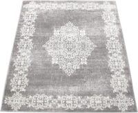 ORIENTALNY BAROKOWY Z MOTYWEM MEDALIONU dywanik pokojowy szary kremowy PACO HOME SINAI 120x170 cm - obrazek 5