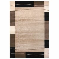 NOWOCZESNY GEOMETRYCZNY DYWAN DO BIURA SALONU retro czarny brązowy beżowy PACO HOME SINAI 240x340 cm - obrazek 2