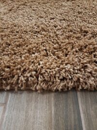 BARDZO PUSZYSTY GRUBY KWADRATOWY DYWAN DO SALONU SHAGGY jasny brązowy HOME AFFAIRE VIVA 200x200 cm - obrazek 2
