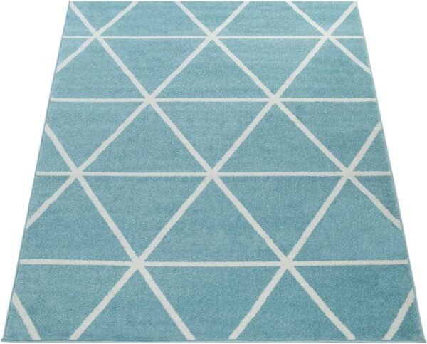 NOWOCZESNY PASTELOWY PRZYJEMNY W DOTYKU dywan pokojowy geometryczny jasny niebieski biały PACO HOME STELLA SV 120×170 cm - obrazek 5