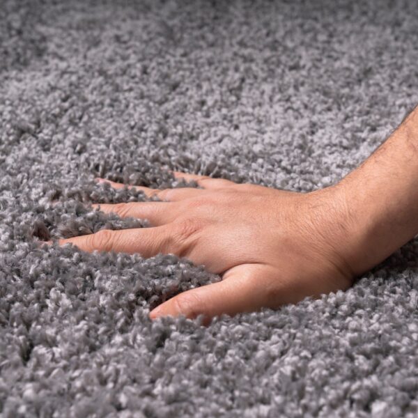 BARDZO PUSZYSTY GRUBY OKRĄGŁY DYWAN DO SALONU SHAGGY szary HOME AFFAIRE VIVA 190x190 cm - obrazek 8