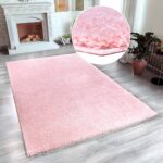 BARDZO PUSZYSTY GRUBY DYWAN DO SALONU SHAGGY pudrowy różowy HOME AFFAIRE VIVA 200x290 cm