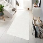 ELEGANCKI LŚNIĄCY DYWAN CHODNIK Z PODWÓJNYM WŁOSIEM biały śnieżnobiały MY HOME MIKRO SOFT SUPER 67x230 cm