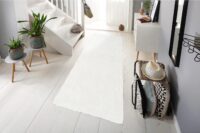 ELEGANCKI LŚNIĄCY DYWAN CHODNIK Z PODWÓJNYM WŁOSIEM biały śnieżnobiały MY HOME MIKRO SOFT SUPER 67x230 cm