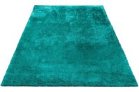 LUKSUSOWY LŚNIĄCY KWADRATOWY DYWAN DO SALONU SHAGGY GLAMOUR włos 30 mm turkusowy miętowy BRUNO BANANI DANA PETROL 200x200 cm - obrazek 6