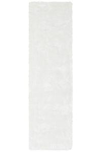 ELEGANCKI LŚNIĄCY DYWAN CHODNIK Z PODWÓJNYM WŁOSIEM biały śnieżnobiały MY HOME MIKRO SOFT SUPER 67x230 cm - obrazek 8